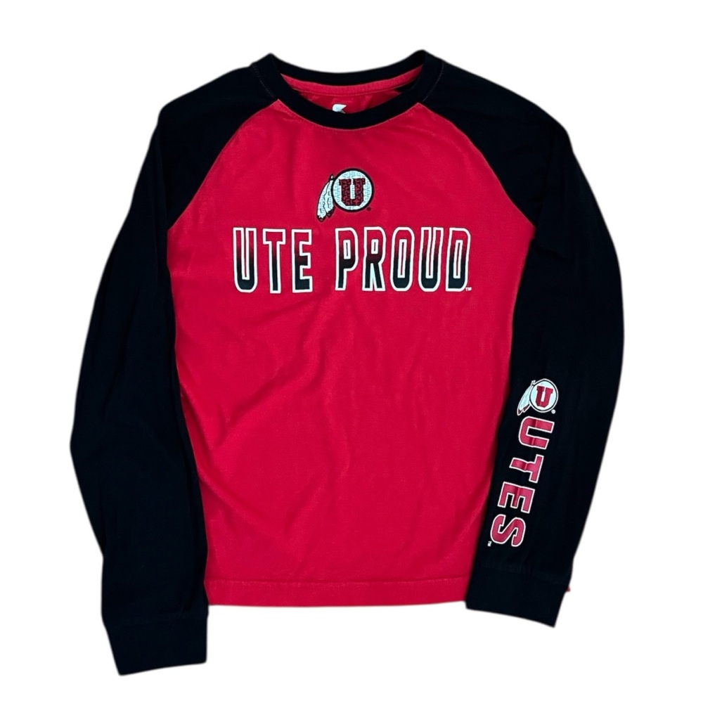 Utah Utes Long Sleeve T-Shirt Size 12-14 Youth